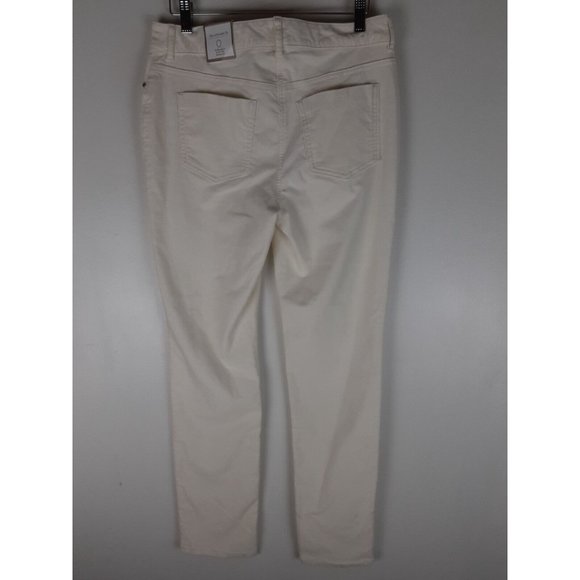 Chicos Womens Ivory White Ultimate Fit Slim Leg Corduroy Jeans Mid Rise S - Picture 3 of 16
